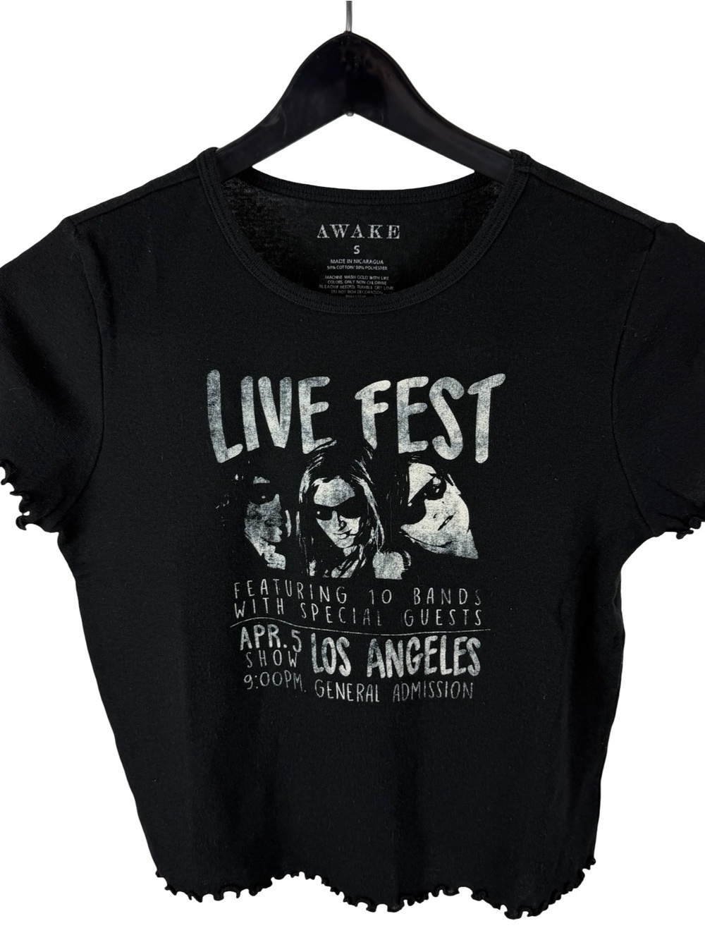 Women’s Y2K Awake NY Live Fest Baby Style Tour Band Music Shirt Size S